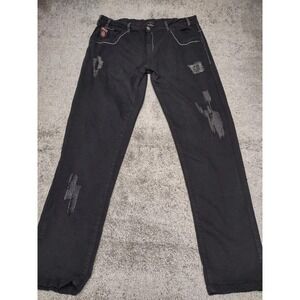 Uncs black jeans.‎ Mens Large 32 inch Streetwear Y2K Grunge Distressed